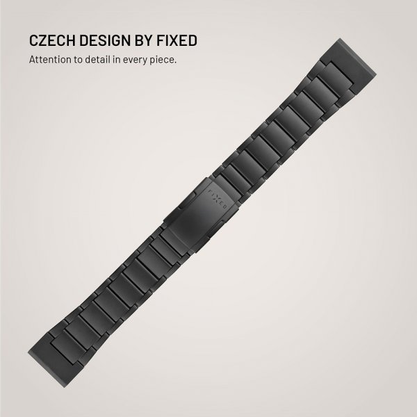 Fixed Garmin QuickFit 26mm Armband Titanium Strap Svart