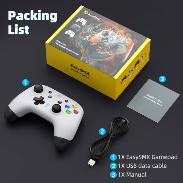 EasySMX Bayard 9124 Switch/Android/PC Programmable Wireless Gamepad Vit