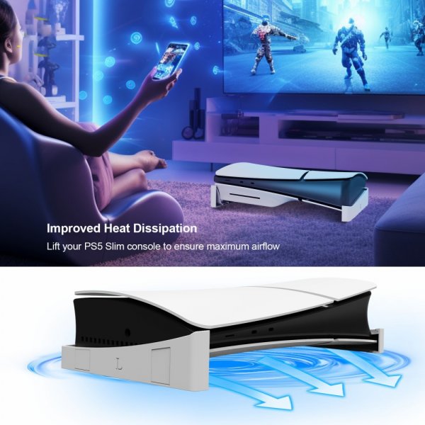 JYS PlayStation 5 Slim (Digital/Disc Edition) Ställ Vit