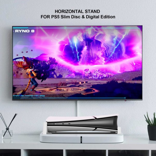 JYS PlayStation 5 Slim (Digital/Disc Edition) Ställ Vit
