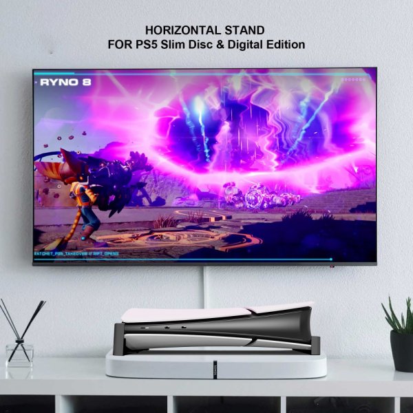 JYS PlayStation 5 Slim (Digital/Disc Edition) Ställ Svart