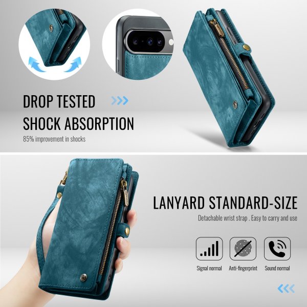 CaseMe Google Pixel 10/Pixel 10 Pro Fodral 008 Series Löstagbart Skal Blå