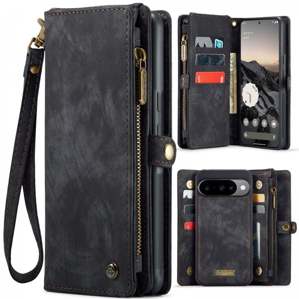 CaseMe Google Pixel 10/Pixel 10 Pro Fodral 008 Series Löstagbart Skal Svart