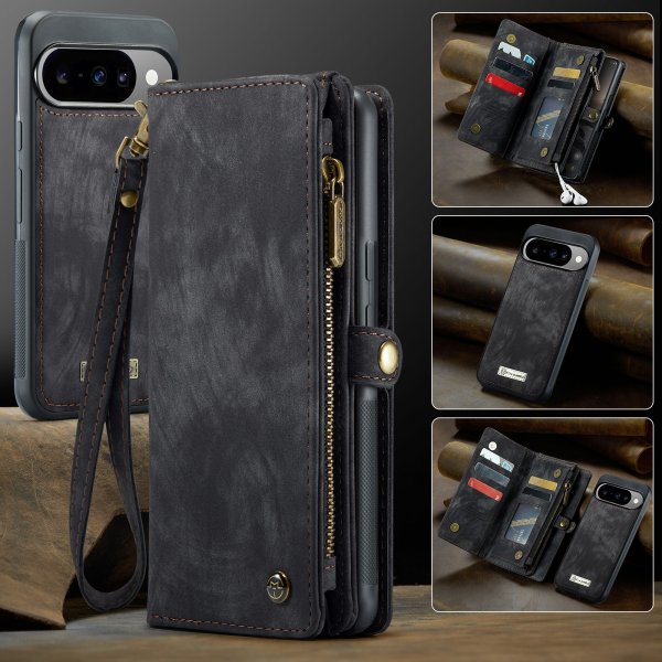 CaseMe Google Pixel 10/Pixel 10 Pro Fodral 008 Series Löstagbart Skal Svart