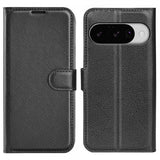 Google Pixel 10/Pixel 10 Pro Fodral Litchi Svart