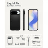 Spigen Google Pixel 10/Pixel 10 Pro Skal Liquid Air Matte Black