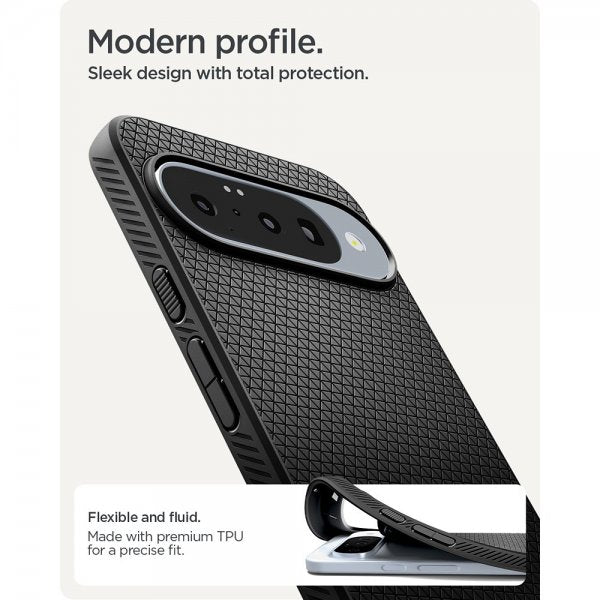 Spigen Google Pixel 10/Pixel 10 Pro Skal Liquid Air Matte Black