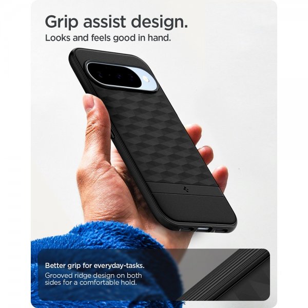 Spigen Google Pixel 10/Pixel 10 Pro Skal Parallax MagFit Matte Black