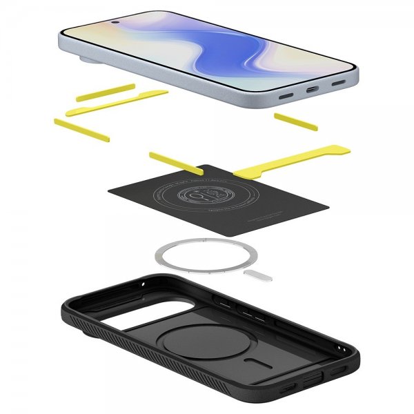 Spigen Google Pixel 10/Pixel 10 Pro Skal Rugged Armor MagFit Matte Black