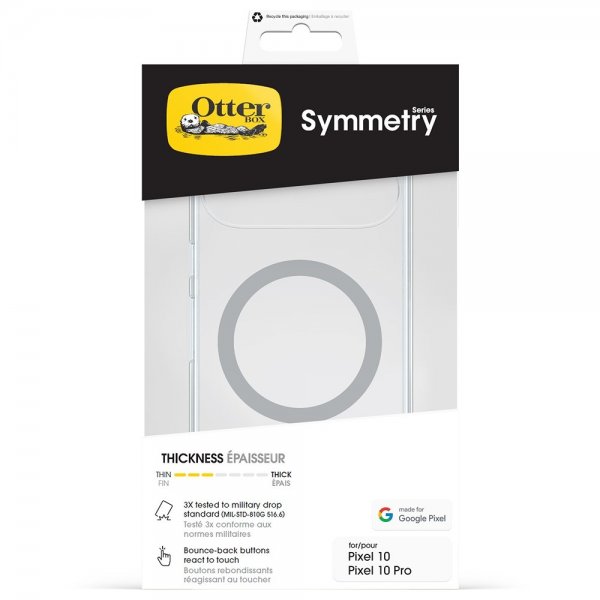 Otterbox Google Pixel 10/Pixel 10 Pro Skal Symmetry Clear MagSafe Transparent