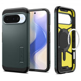 Spigen Google Pixel 10/Pixel 10 Pro Skal Tough Armor MagFit Abyss Green