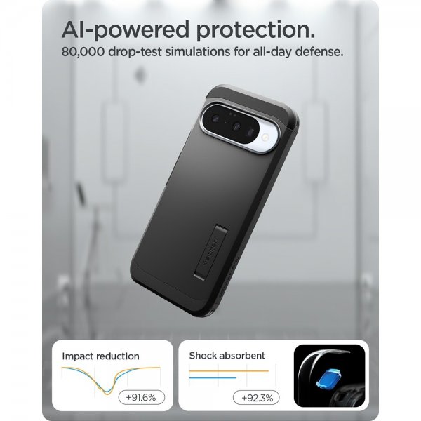 Spigen Google Pixel 10/Pixel 10 Pro Skal Tough Armor MagFit Svart