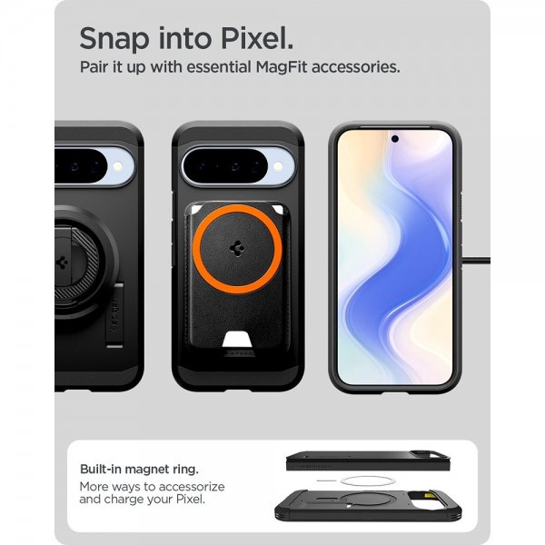 Spigen Google Pixel 10/Pixel 10 Pro Skal Tough Armor MagFit Svart
