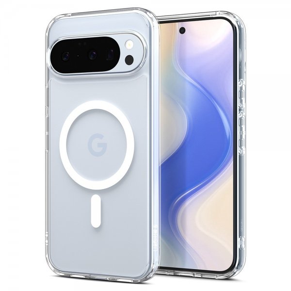 Spigen Google Pixel 10/Pixel 10 Pro Skal Ultra Hybrid MagFit Clear White