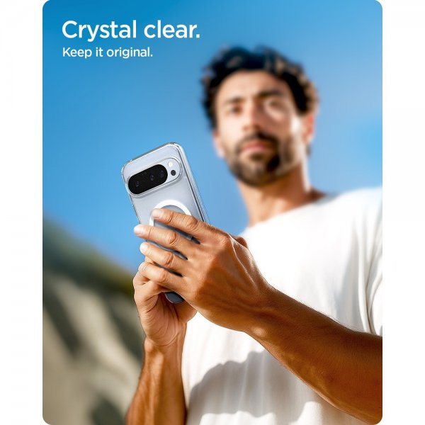 Spigen Google Pixel 10/Pixel 10 Pro Skal Ultra Hybrid MagFit Clear White