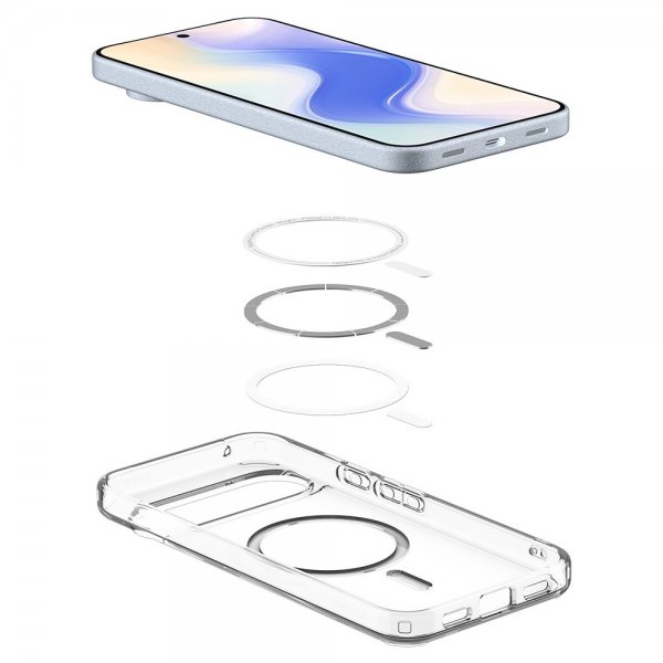 Spigen Google Pixel 10/Pixel 10 Pro Skal Ultra Hybrid MagFit Clear White