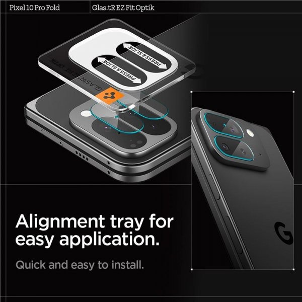Spigen Google Pixel 10 Pro Fold Kameraskydd Glas.tR EZ Fit Optik 2-pack