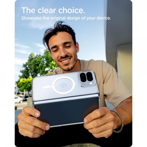 Spigen Google Pixel 10 Pro Fold Skal Ultra Hybrid MagFit Clear White