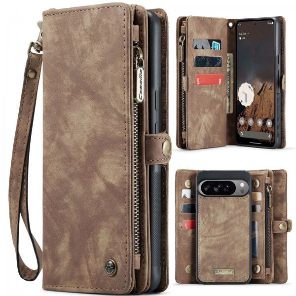 CaseMe Google Pixel 10 Pro XL Fodral 008 Series Löstagbart Skal Brun