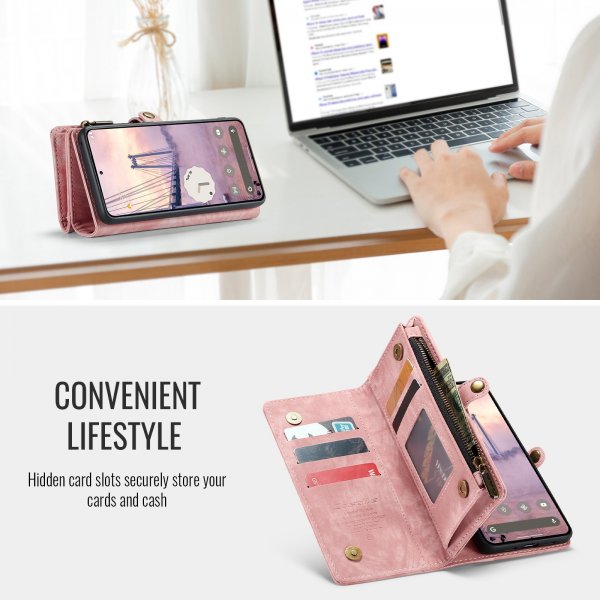 CaseMe Google Pixel 10 Pro XL Fodral 008 Series Löstagbart Skal Rosa