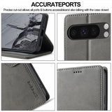 Lc.Imeeke Google Pixel 10 Pro XL Fodral med Kortfack Stativfunktion Grå