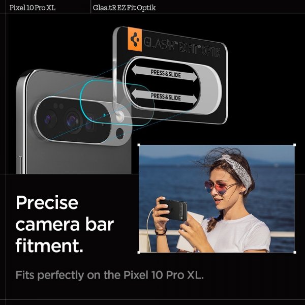 Spigen Google Pixel 10 Pro XL Kameraskydd Glas.tR EZ Fit Optik 2-pack