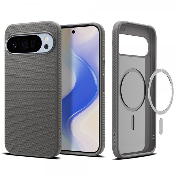 Spigen Google Pixel 10 Pro XL Skal Liquid Air MagFit Marble Gray