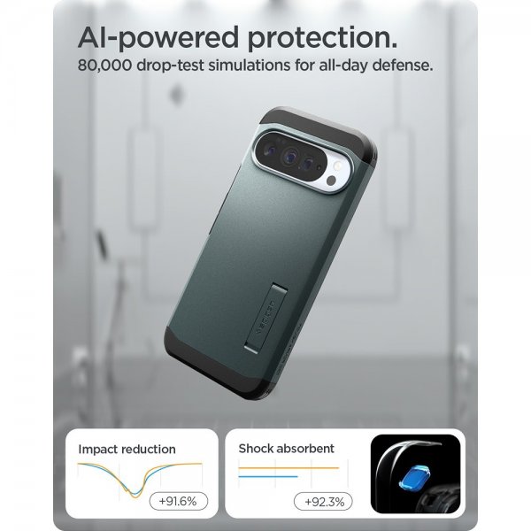Spigen Google Pixel 10 Pro XL Skal Tough Armor MagFit Abyss Green