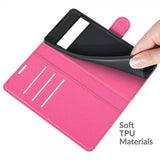 Google Pixel 6 Pro Fodral Litchi Magenta