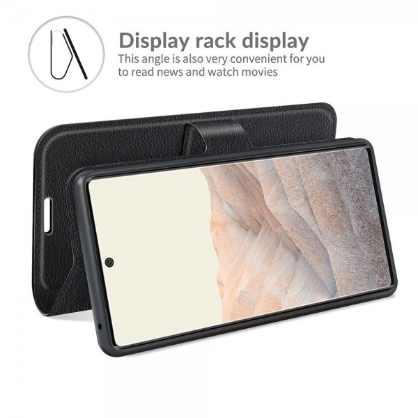 Google Pixel 6 Pro Fodral Litchi Svart