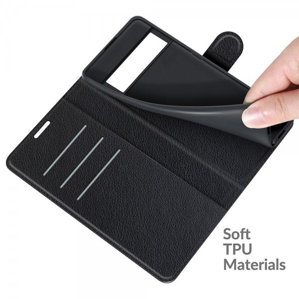 Google Pixel 6 Pro Fodral Litchi Svart