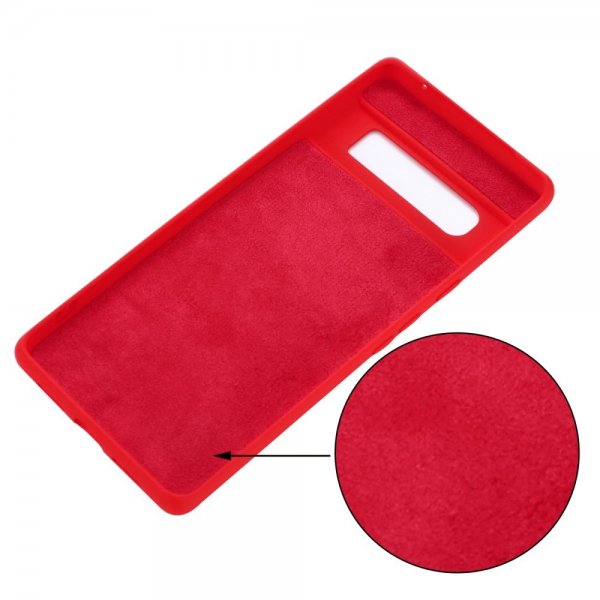 Google Pixel 6 Pro Skal med Strap Silikon Röd