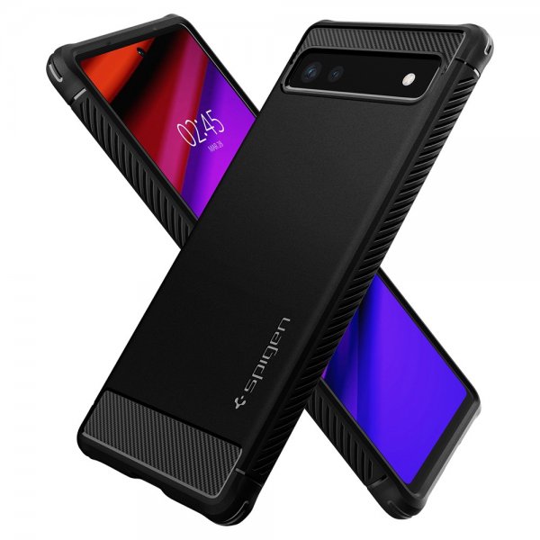 Spigen Google Pixel 6a Skal Rugged Armor Matte Black