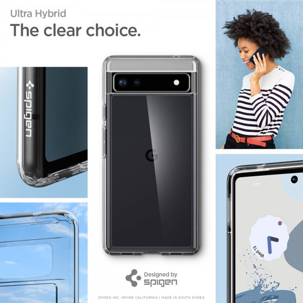 Spigen Google Pixel 6a Skal Ultra Hybrid Crystal Clear