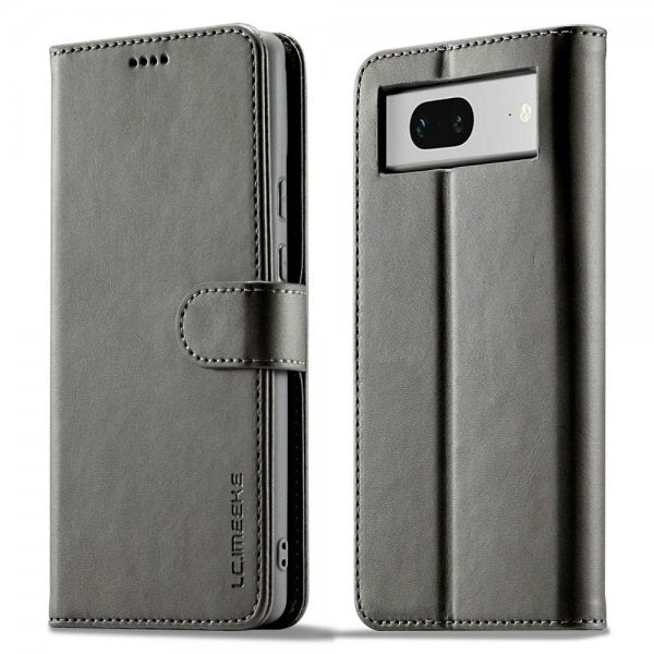 Lc.Imeeke Google Pixel 7 Fodral med Kortfack Stativfunktion Grå