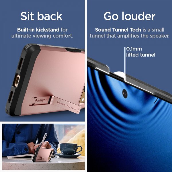 Spigen Google Pixel 7 Pro Skal Tough Armor Roseguld