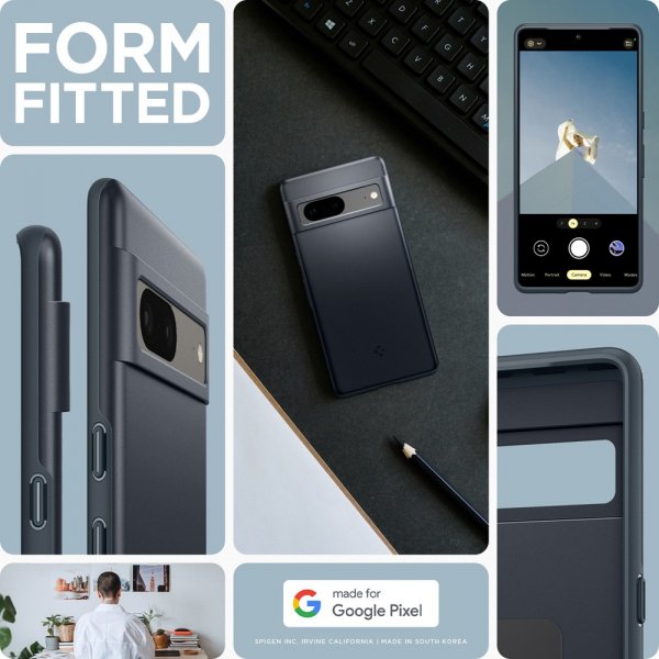 Spigen Google Pixel 7 Skal Thin Fit Metal Slate