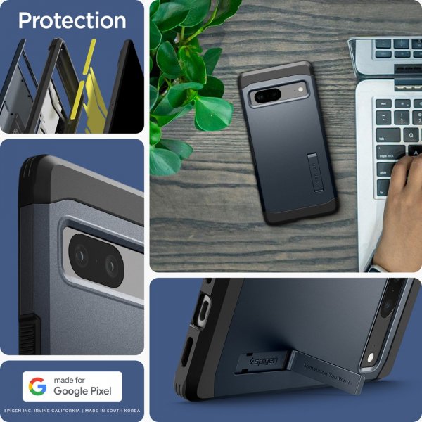 Spigen Google Pixel 7 Skal Tough Armor Metal Slate