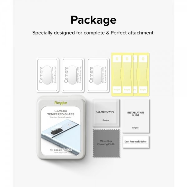 Ringke Google Pixel 7a Kameraskydd Camera Protector Glass 3-pack