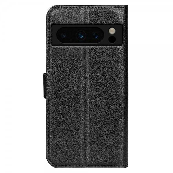 Google Pixel 8 Pro Fodral Litchi Svart