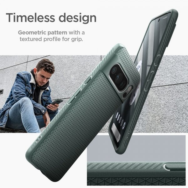 Spigen Google Pixel 8 Pro Skal Liquid Air Abyss Green