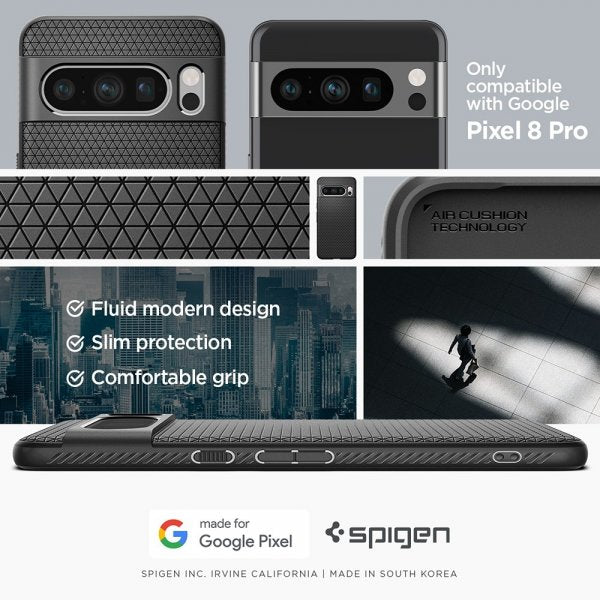 Spigen Google Pixel 8 Pro Skal Liquid Air Matte Black