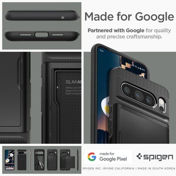 Spigen Google Pixel 8 Pro Skal Slim Armor CS Svart