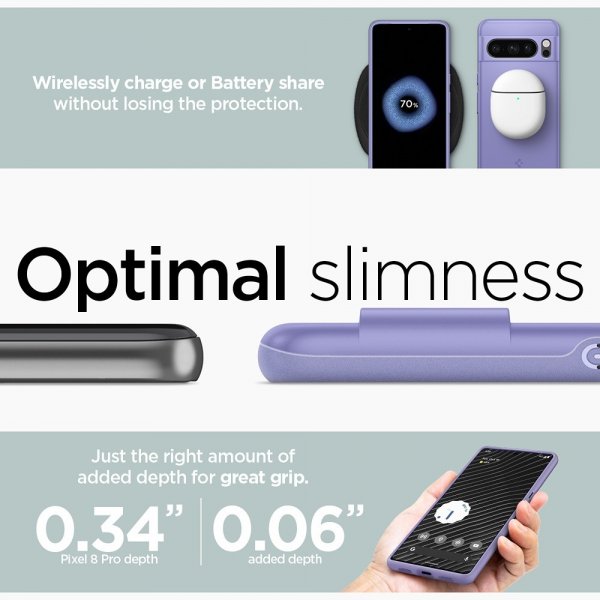 Spigen Google Pixel 8 Pro Skal Thin Fit Awesome Violet