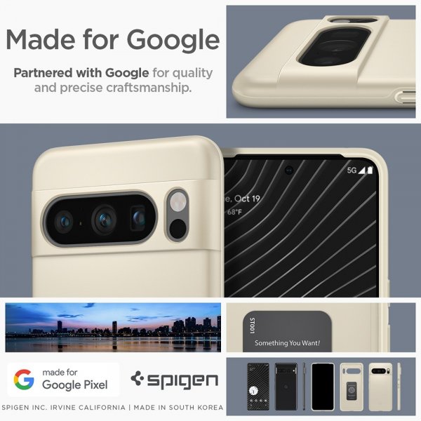 Spigen Google Pixel 8 Pro Skal Thin Fit Mute Beige