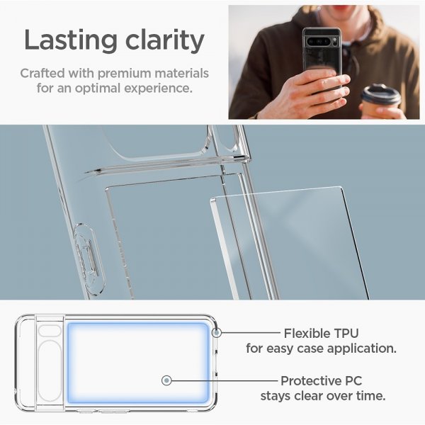 Spigen Google Pixel 8 Pro Skal Ultra Hybrid Crystal Clear