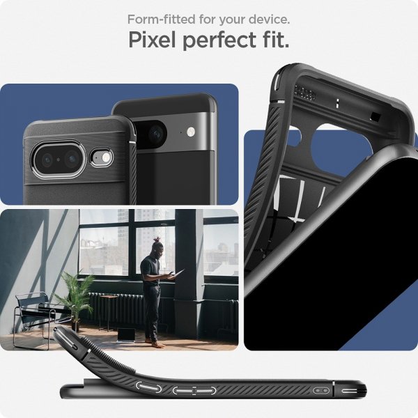 Spigen Google Pixel 8 Skal Rugged Armor Matte Black