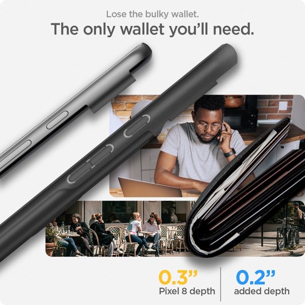 Spigen Google Pixel 8 Skal Slim Armor CS Svart
