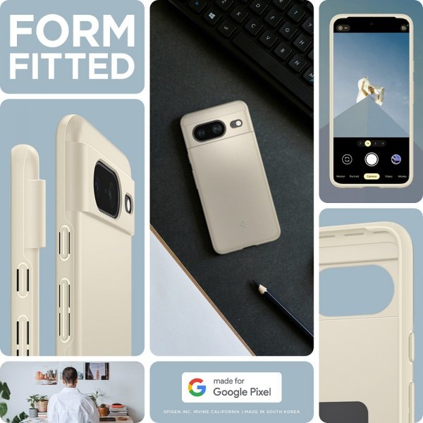 Spigen Google Pixel 8 Skal Thin Fit Mute Beige