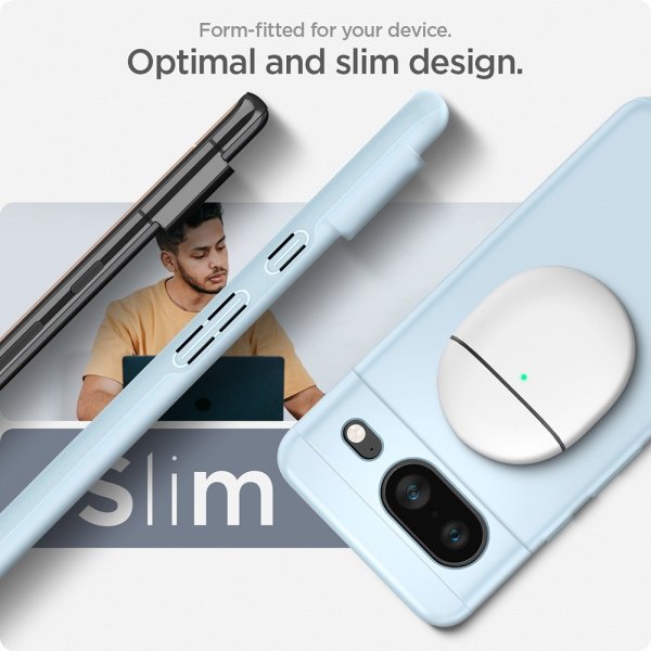 Spigen Google Pixel 8 Skal Thin Fit Mute Blue